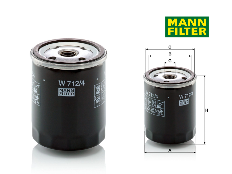Filter ulja W712/4 MANN